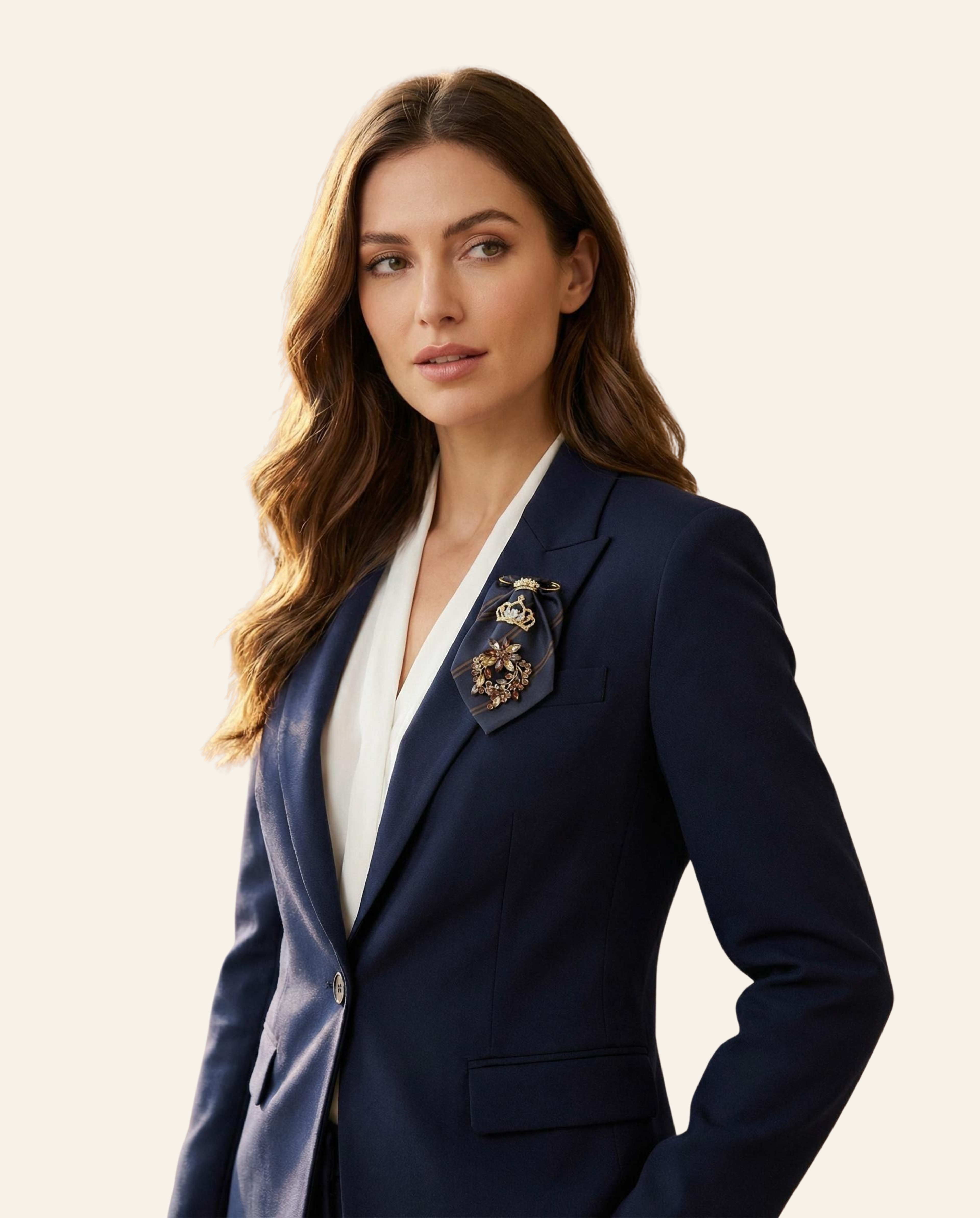 La Grande Navy Blue Brooch