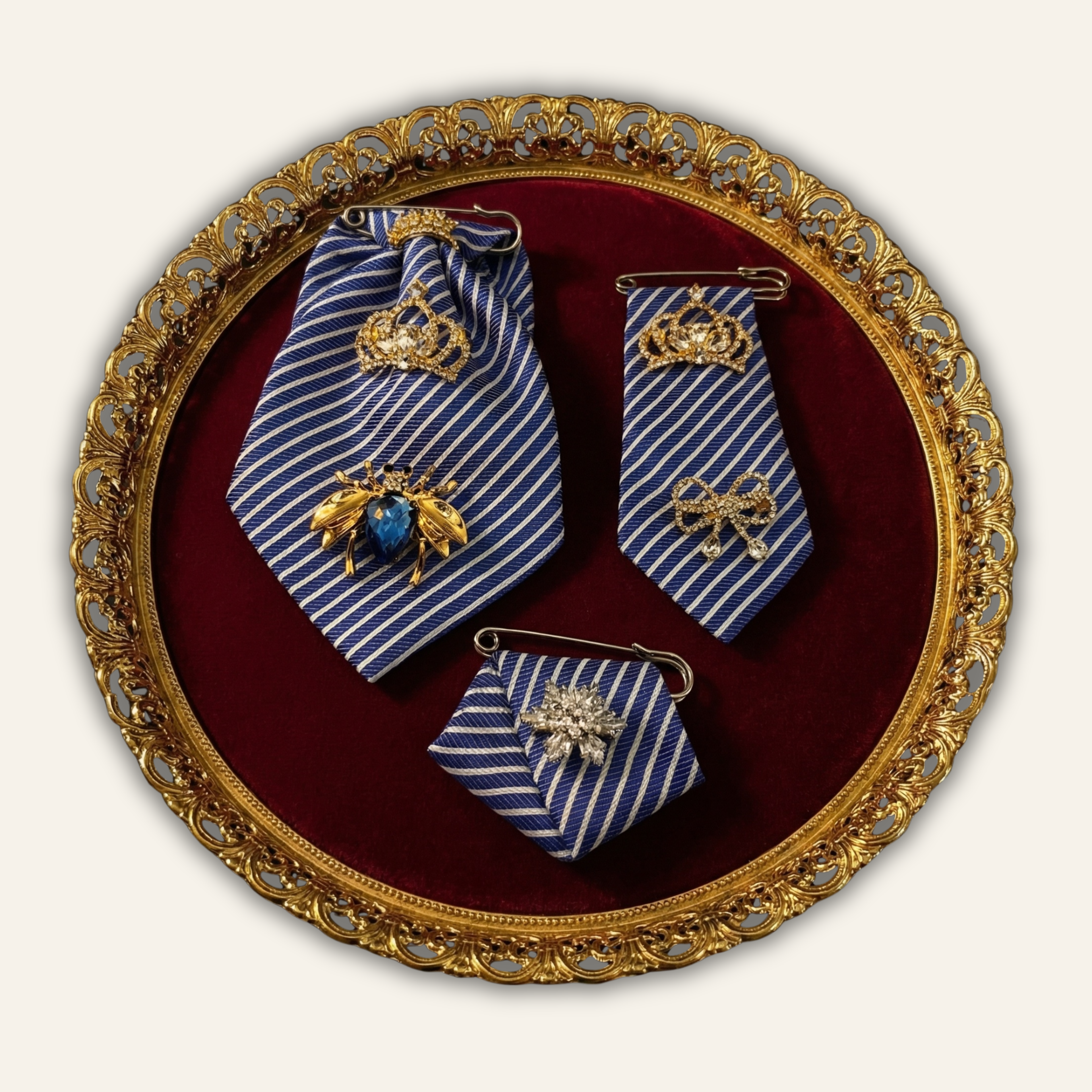 Royal Blue Brooch Trilogie