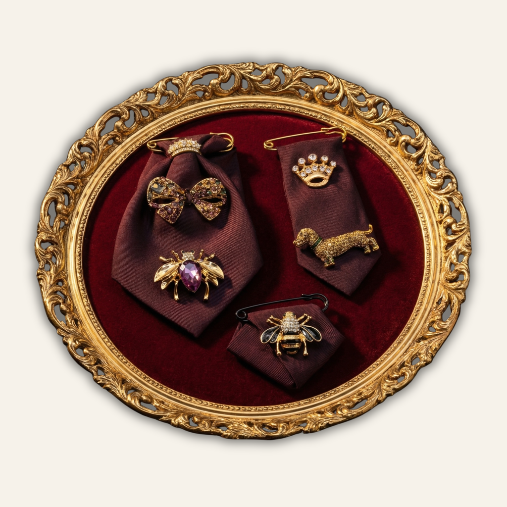 Burgundy Brooch Trilogie