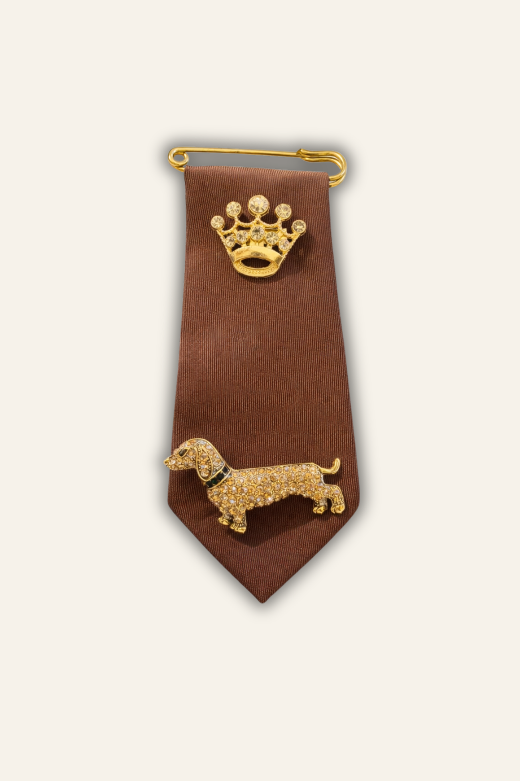 La Moyenne Burgundy Brooch