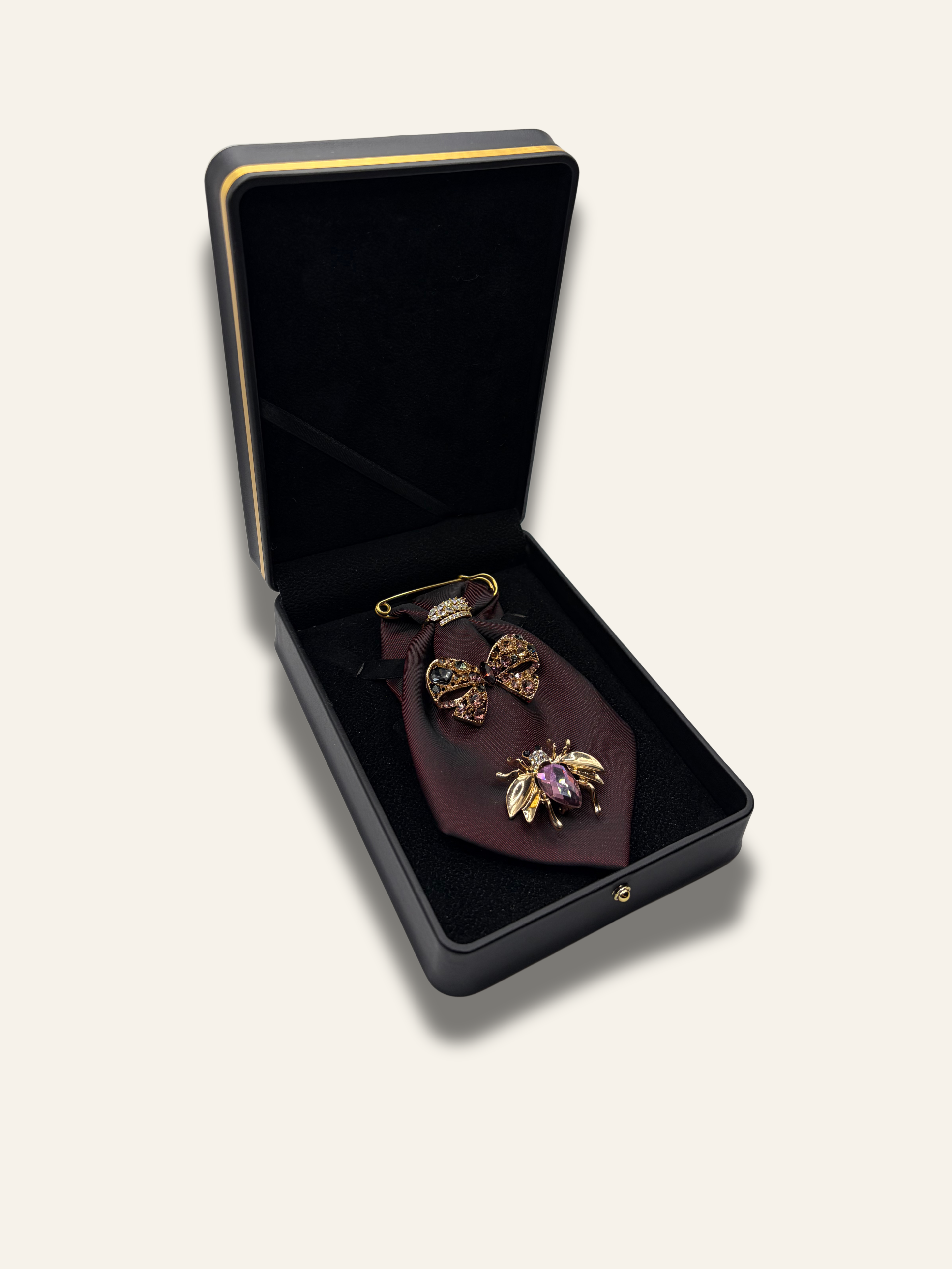La Grande Burgundy Brooch
